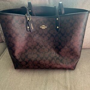 Coach Brown and black reversible City Tote